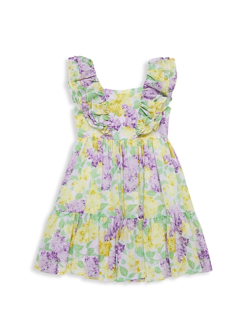 Janie and Jack Girls Size 7 Floral Ruffle Tiered Cotton Dress